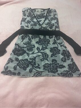 Vintage White House Black Market Mesh Floral Top